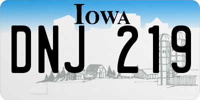 IA license plate DNJ219