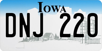 IA license plate DNJ220