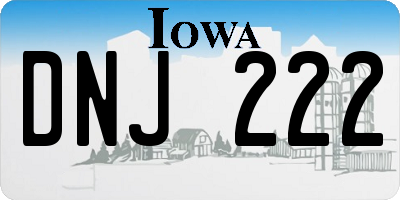 IA license plate DNJ222
