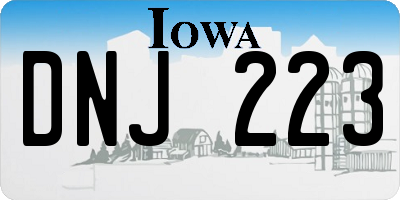 IA license plate DNJ223