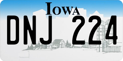 IA license plate DNJ224