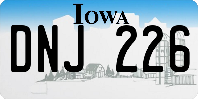 IA license plate DNJ226
