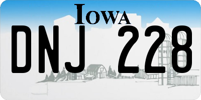 IA license plate DNJ228