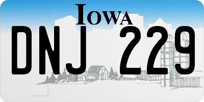 IA license plate DNJ229