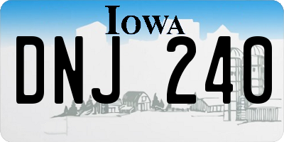 IA license plate DNJ240
