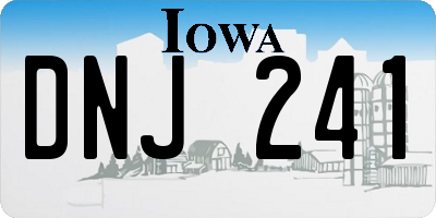 IA license plate DNJ241