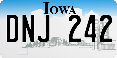 IA license plate DNJ242