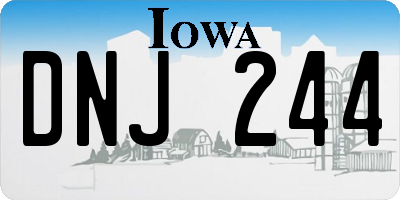 IA license plate DNJ244