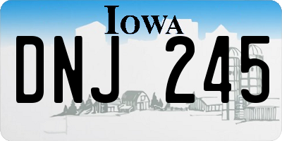 IA license plate DNJ245