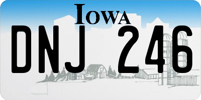 IA license plate DNJ246