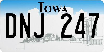 IA license plate DNJ247