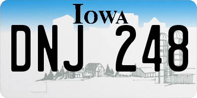 IA license plate DNJ248