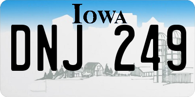 IA license plate DNJ249