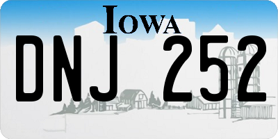 IA license plate DNJ252