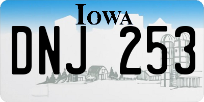 IA license plate DNJ253