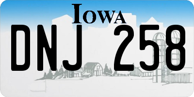 IA license plate DNJ258