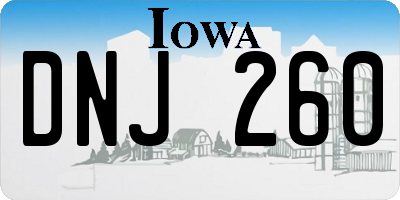 IA license plate DNJ260