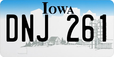 IA license plate DNJ261
