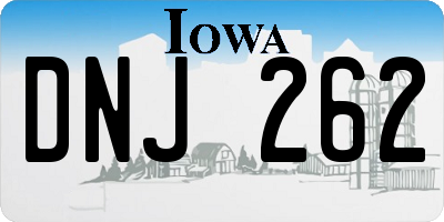 IA license plate DNJ262