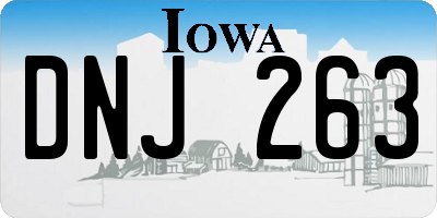 IA license plate DNJ263