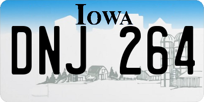 IA license plate DNJ264