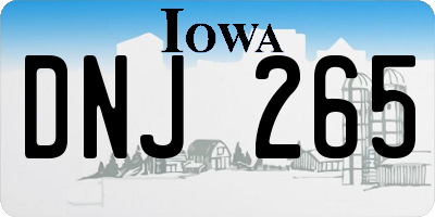 IA license plate DNJ265