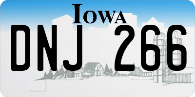 IA license plate DNJ266