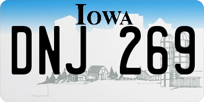 IA license plate DNJ269