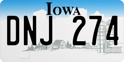 IA license plate DNJ274