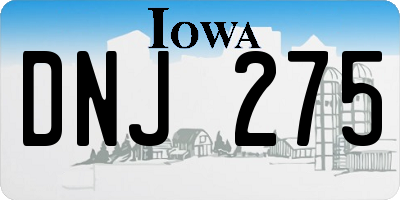 IA license plate DNJ275