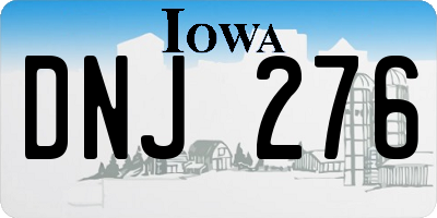IA license plate DNJ276