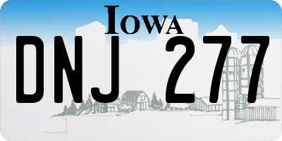 IA license plate DNJ277