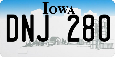 IA license plate DNJ280