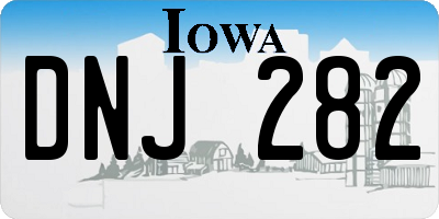 IA license plate DNJ282