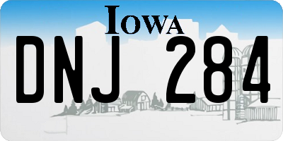 IA license plate DNJ284