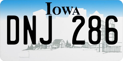 IA license plate DNJ286