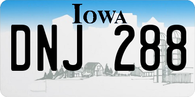 IA license plate DNJ288