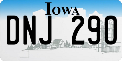 IA license plate DNJ290
