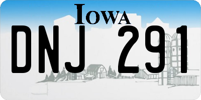 IA license plate DNJ291