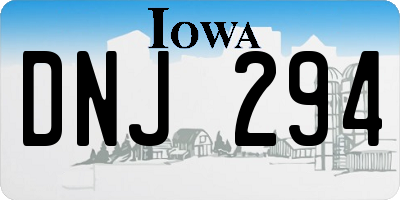 IA license plate DNJ294