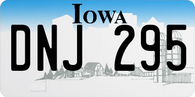 IA license plate DNJ295