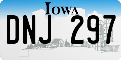 IA license plate DNJ297