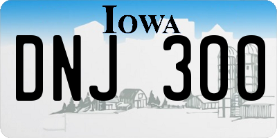 IA license plate DNJ300