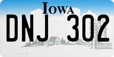 IA license plate DNJ302