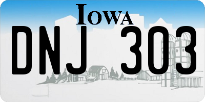 IA license plate DNJ303