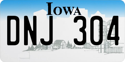 IA license plate DNJ304
