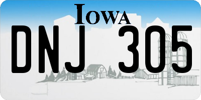 IA license plate DNJ305