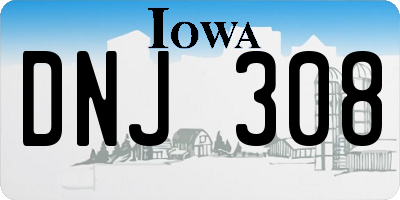 IA license plate DNJ308