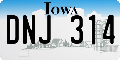 IA license plate DNJ314