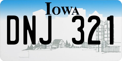 IA license plate DNJ321